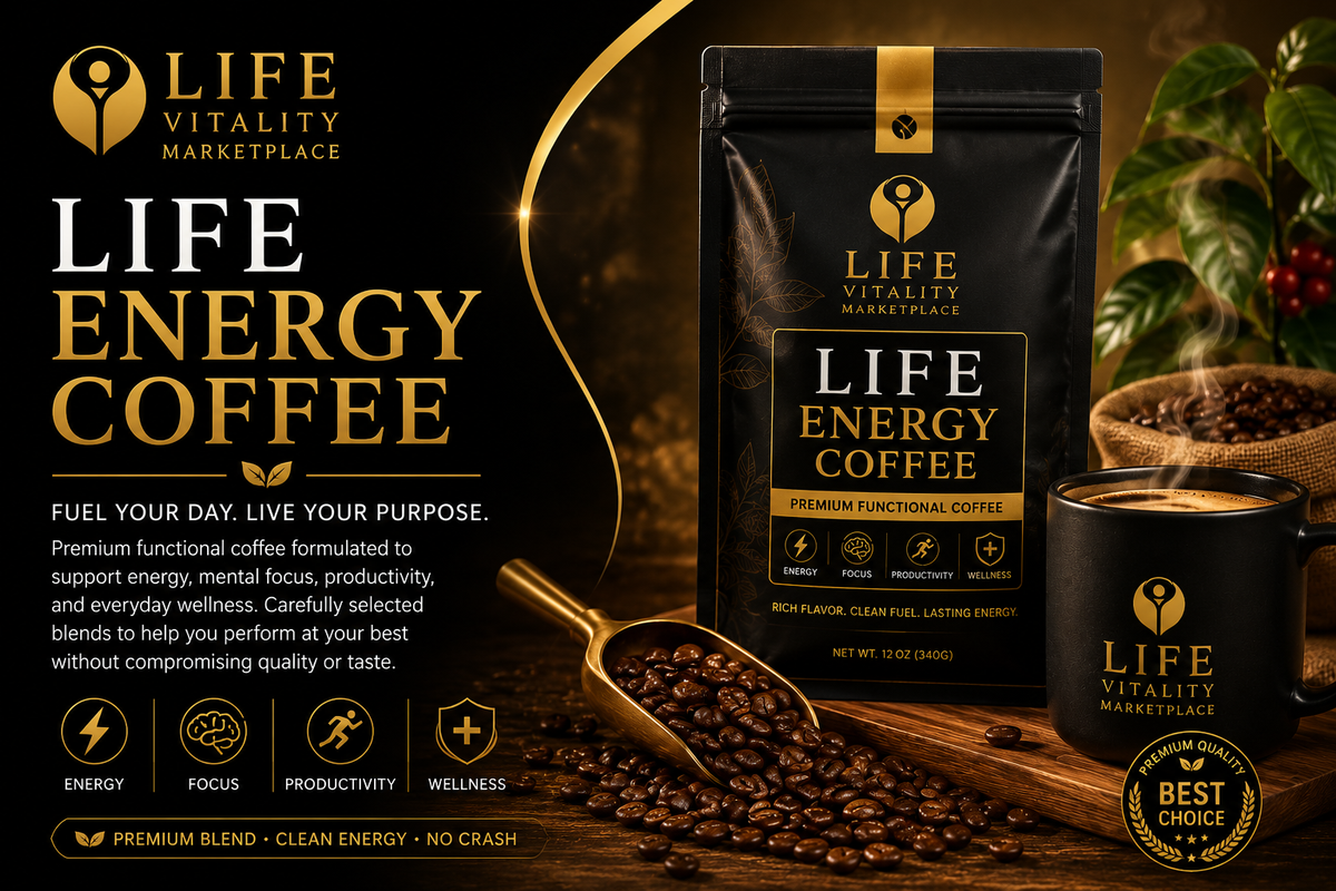 LIFE Energy Coffee MAX — Max Energy Blend, 12 oz